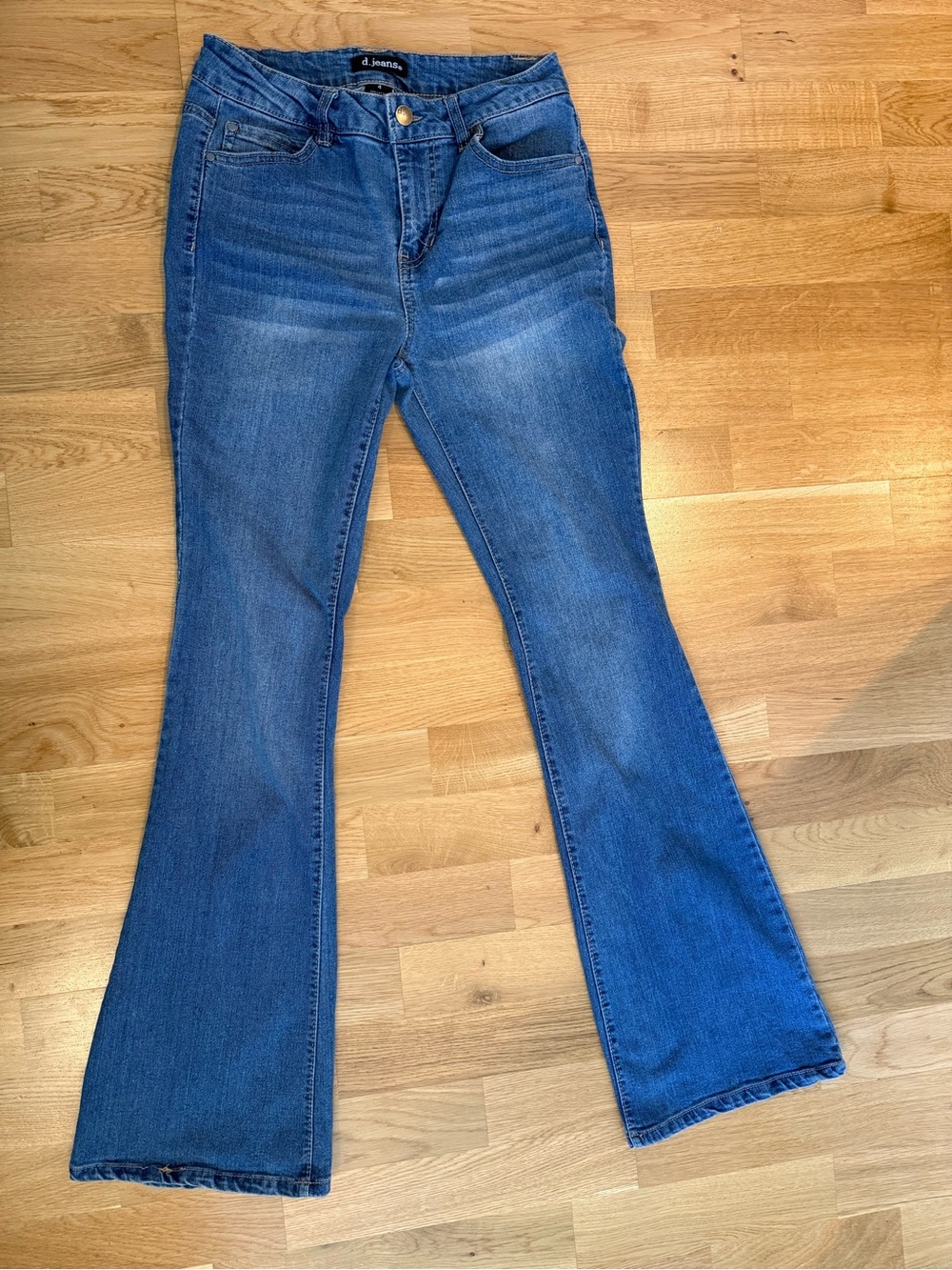 d. jeans Medium Blue Flare High-Rise Jeans